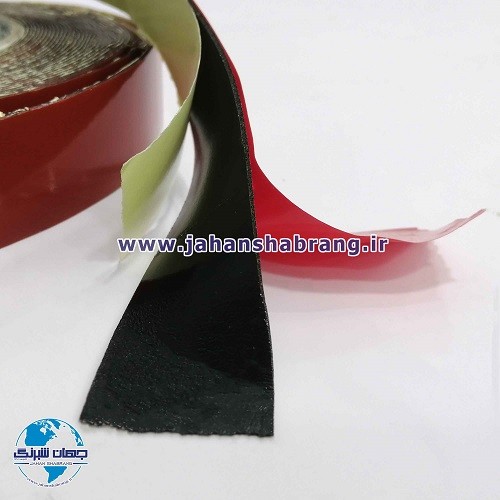 چسب‏ ‏دوطرفه‏ فومی مشکی دو رو کاغذ قرمز و زرد 100cm*10m ‏کد‏ RTF-2B