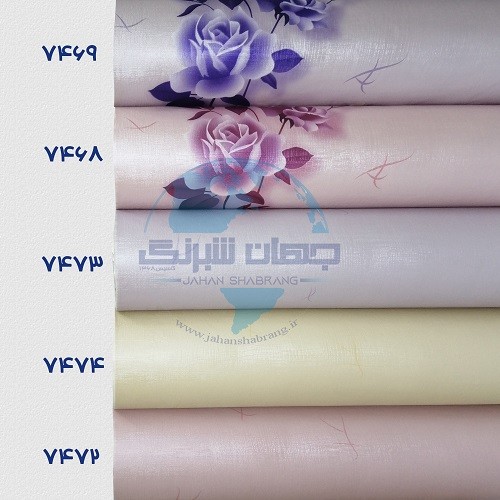 طرح‏ ‏کاغذ‏ ‏دیواری‏ گلبهی روشن برجسته ‏‏مات‏ ‏یورو دکور‏ ‏‏کد ‏7472