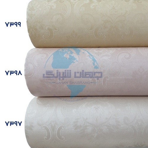 طرح‏ ‏کاغذ‏ ‏دیواری داماسک کرم روشن برجسته مات‏ ‏یورو دکور‏ ‏‏کد ‏7397