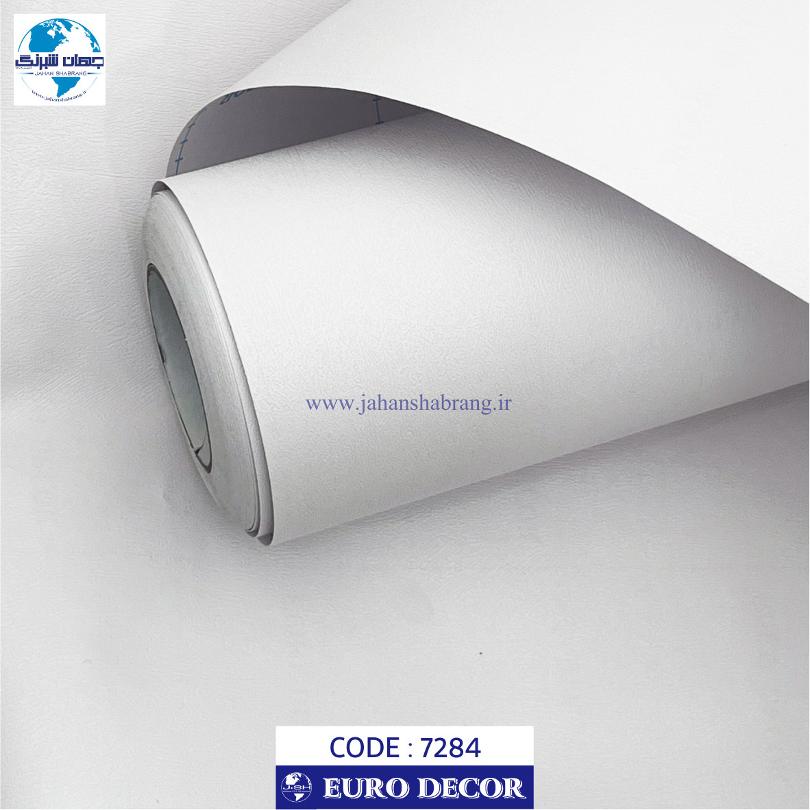 طرح کاغذ دیواری کرم برجسته مات یورو دکور کد 7274