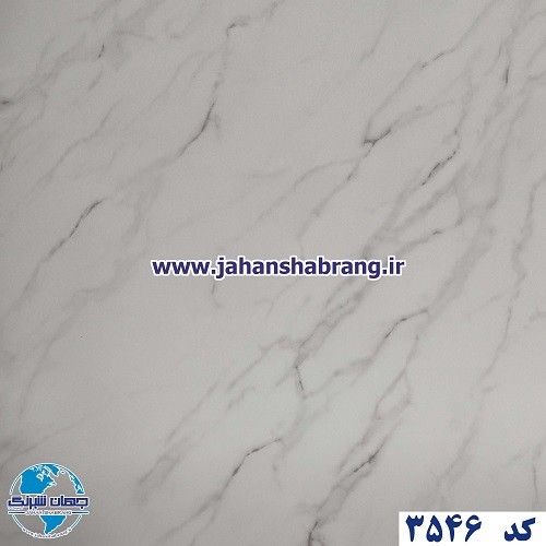 دکوری‏ ‏طرح‏ ‏سنگ‏ سفید مرمری رگه طوسی مات‏ ‎‏یوروفیکس ‏‏کد 3546