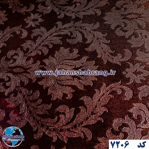 طرح‏ ‏کاغذ‏ ‏دیواری داماسک قهوه‌ای برجسته مات‏ ‏یورو دکور‏ ‏‏کد 7206