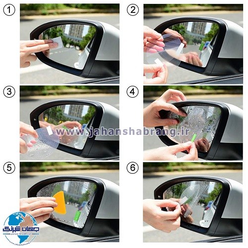 برچسب ضدبخار آینه خودرو بسته دو عددی کد ‏‎F8080‎