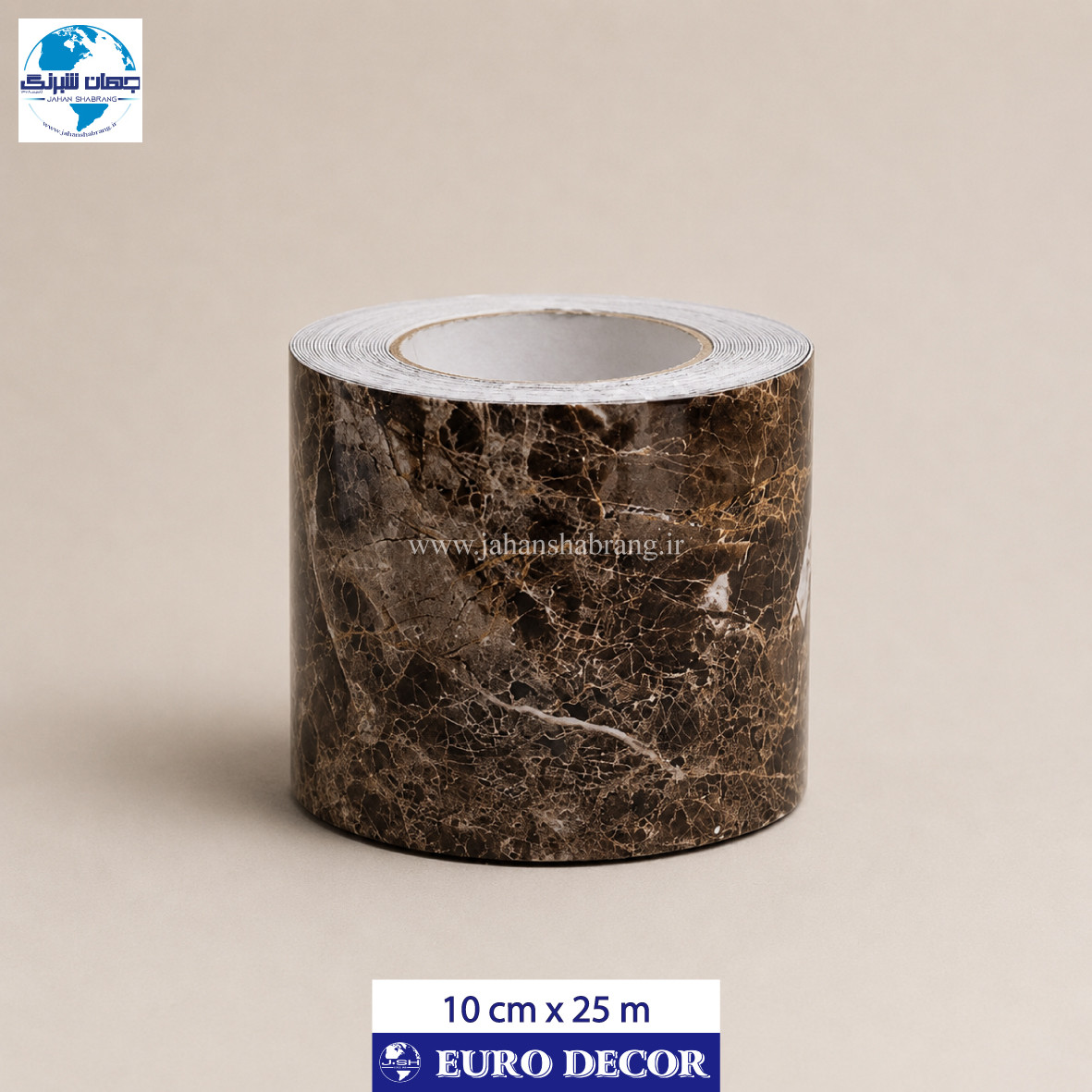 قرنیز دکوری طرح سنگ هایگلاس قهوه ای سوخته 10cm x 25m/ یورودکور