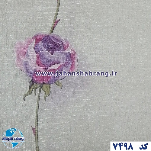 طرح‏ ‏کاغذ‏ ‏دیواری رز بنفش برجسته مات‏ ‏یورو دکور‏ ‏‏کد ‏7498