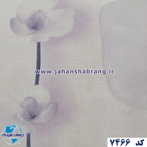 طرح‏ ‏کاغذ‏ ‏دیواری گل بزرگ آبی برجسته مات‏ ‏یورو دکور‏ ‏‏کد ‏7466