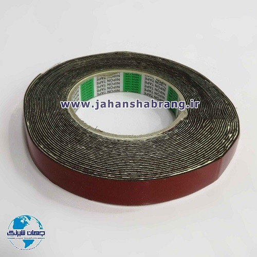 چسب‏ ‏دوطرفه‏ فومی مشکی دو رو کاغذ قرمز و زرد 2 سانتی ‏کد‏ RTF-2B-2