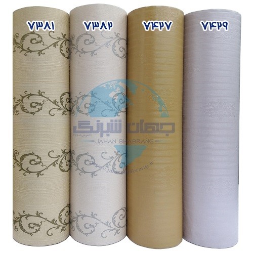 طرح‏ ‏کاغذ‏ ‏دیواری‏ سفید برجسته مات‏ ‏یورو دکور‏ ‏‏کد ‏7429