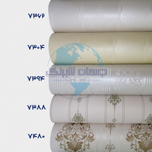 طرح‏ ‏کاغذ‏ ‏دیواری‏ سفید ‏‏برجسته‏ ‏‏مات‏ ‏یورو دکور‏ ‏‏کد ‏7394