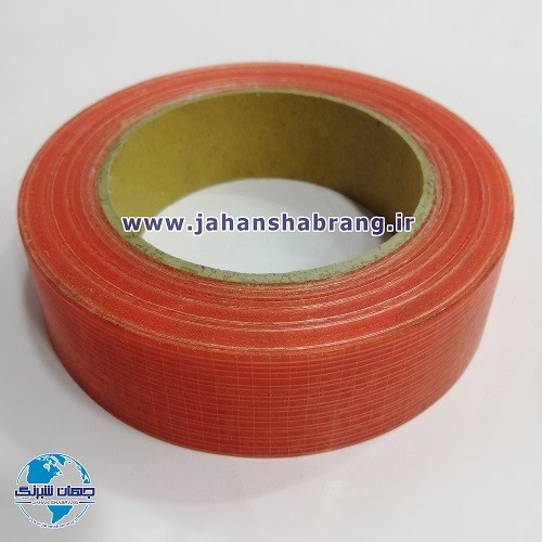 چسب‏ ‏دوطرفه‏ شیشه‌ای نخ‌دار قرمز 1 سانتی‎ ‏کد‏ 1-‏‎TESA