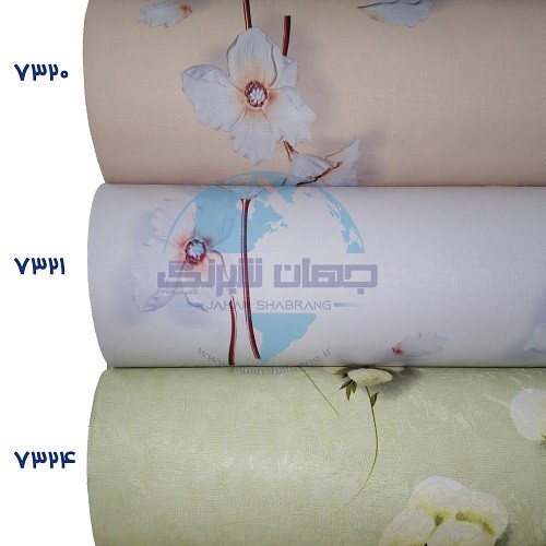 طرح‏ ‏کاغذ‏ ‏دیواری گل سفید برجسته مات‏ ‏یورو دکور‏ ‏‏کد ‏7321