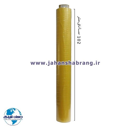 چسب‏ ‏دوطرفه‏ آدامسی فومی سفید روکش زرد یک‌رو کاغذ 102cm*25m ‏کد‏ APC-93