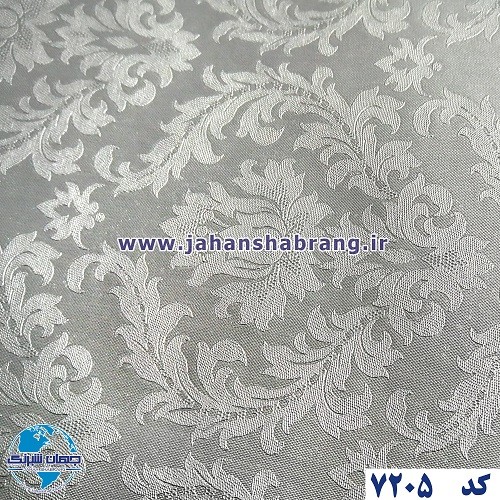 طرح‏ ‏کاغذ‏ ‏دیواری داماسک نقره‌ای برجسته مات‏ ‏یورو دکور‏ ‏‏کد 7205