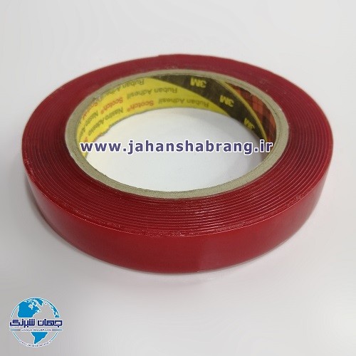 چسب‏ ‏دوطرفه‏ ‏‏ژله‌ای قرمز 1 سانتی‎ ‏کد‏ 1-‏‎TP21