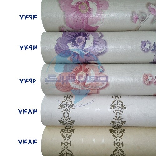 طرح‏ ‏کاغذ‏ ‏دیواری گل صورتی برجسته مات‏ ‏یورو دکور‏ ‏‏کد ‏7494