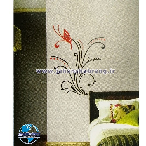 استیکر تزئینی پیچک پروانه کد 103