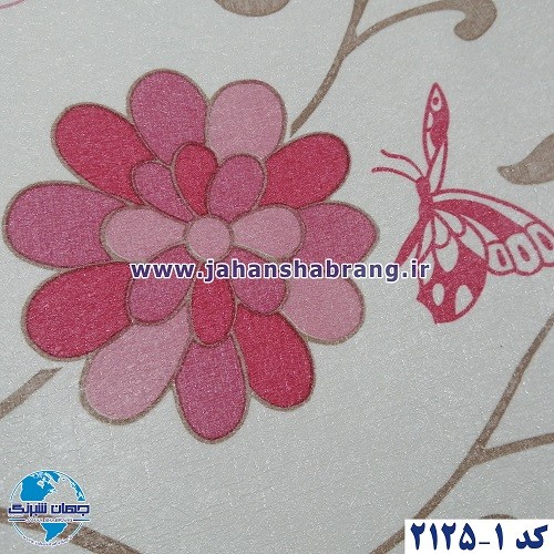 طرح‏ ‏کاغذ‏ ‏دیواری گل قرمز برجسته مات‏ ‏یورو دکور‏ ‏‏کد 1-2125