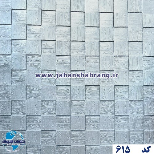 دیوارپوش‏ ‏فومی‏ ‏طرح‏ ‏مربع ریز‏ ‎نقره‌ا‎ی یورو دکور‏ ‎کد ‎DF-615