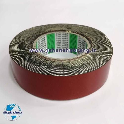 چسب‏ ‏دوطرفه‏ فومی مشکی دو رو کاغذ قرمز و زرد 2 سانتی ‏کد‏ RTF-2B-2
