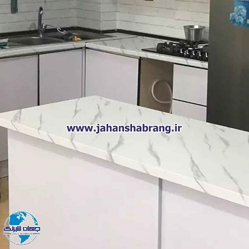 دکوری‏ ‏طرح‏ ‏سنگ‏ سفید رگه طوسی ‏هایگلاس‏ ‎‏یورو دکور‏ ‏‏کد ‏‎6270