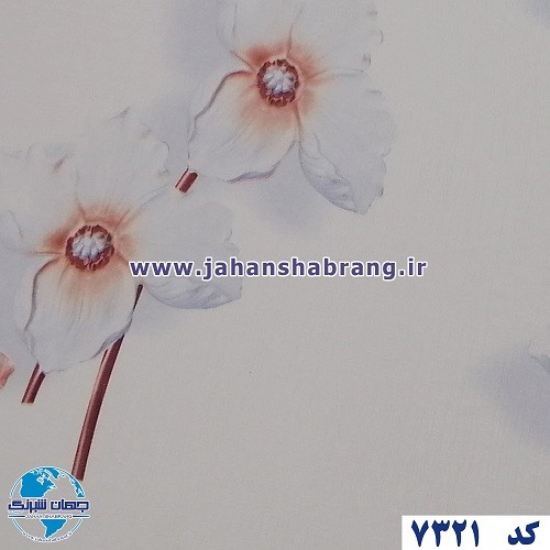طرح‏ ‏کاغذ‏ ‏دیواری گل سفید برجسته مات‏ ‏یورو دکور‏ ‏‏کد ‏7321