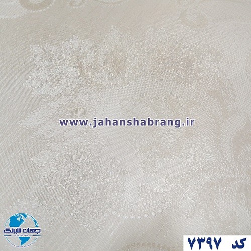 طرح‏ ‏کاغذ‏ ‏دیواری داماسک کرم روشن برجسته مات‏ ‏یورو دکور‏ ‏‏کد ‏7397