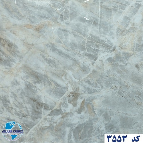 دکوری‏ ‏طرح‏ ‏سنگ‏ هایگلاس طوسی روشن یورو دکور ‏‏کد 3553