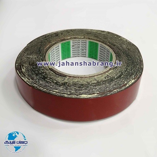 چسب‏ ‏دوطرفه‏ فومی مشکی دو رو کاغذ قرمز و زرد 2 سانتی ‏کد‏ RTF-2B-2