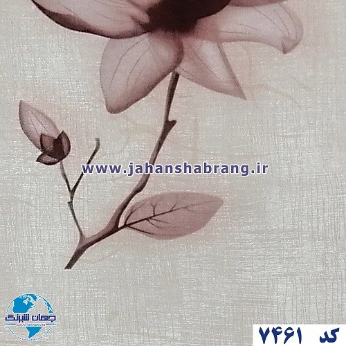 طرح‏ ‏کاغذ‏ ‏دیواری‏ گل قهوه‌ای برجسته ‏‏مات‏ ‏یورو دکور‏ ‏‏کد ‏7461