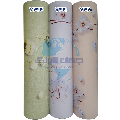 طرح‏ ‏کاغذ‏ ‏دیواری گل پنبه سبز برجسته مات‏ ‏یورو دکور‏ ‏‏کد ‏7324
