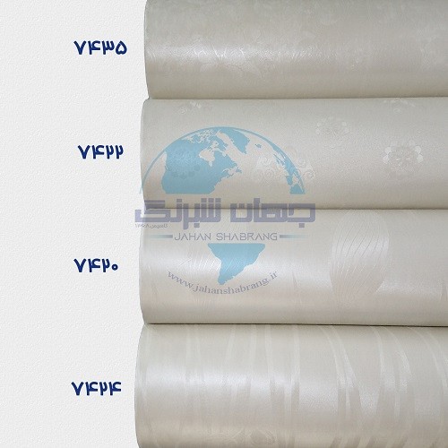 طرح‏ ‏کاغذ‏ ‏دیواری‏ کرم‌روشن ‏‏برجسته‏ ‏‏مات‏ ‏یورو دکور‏ ‏‏کد ‏7422