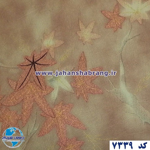 طرح‏ ‏کاغذ‏ ‏دیواری برگ پاییزی نارنجی برجسته مات‏ ‏یورو دکور‏ ‏‏کد 7339