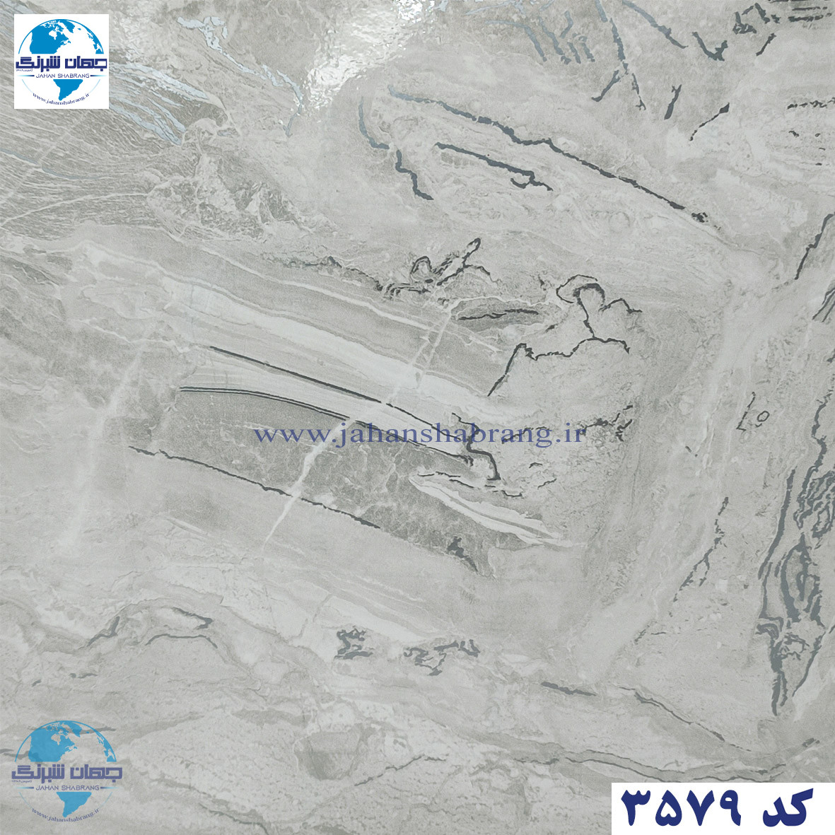 دکوری‏ ‏طرح‏ ‏سنگ‏ ‏هایگلاس‏ ‎‏رگه نقره ای یورو دکور‏ ‏‏کد ‏‎3579