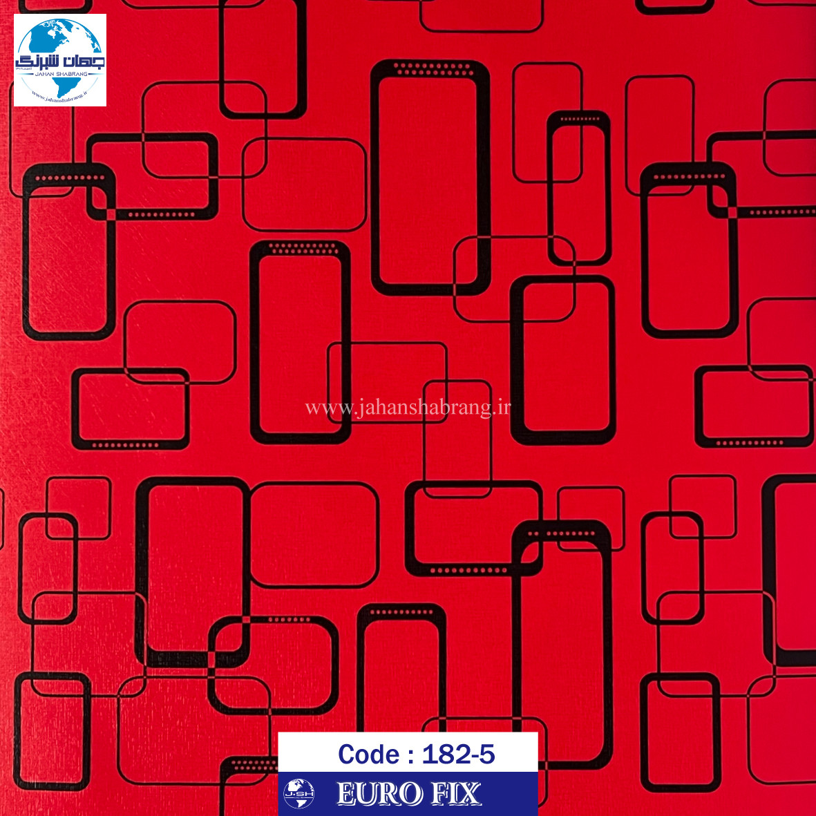 طرح‏ ‏کاغذ‏ ‏دیواری‏ قرمز طرحدار یورو فیکس‏ ‏‏کد 5-182
