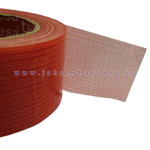 چسب‏ ‏دوطرفه‏ شیشه‌ای نخ‌دار قرمز 1 سانتی‎ ‏کد‏ 1-‏‎TESA