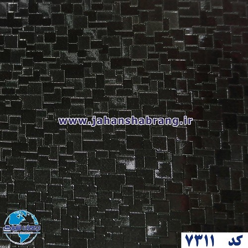 طرح‏ ‏کاغذ‏ ‏دیواری مربع ریز مشکی برجسته نیمه‌براق یورو دکور‏ ‏‏کد 7311