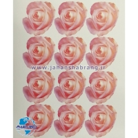 استیکر تزئینی رز صورتی کد 004