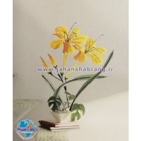 استیکر تزئینی گل لیلیوم زرد کد 044