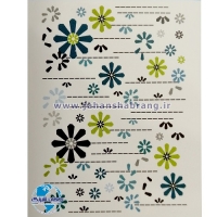 استیکر تزئینی گل‌های کامپیوتری سبز کد 008