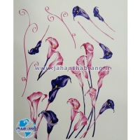 استیکر تزئینی گل‌‌های شیپوری کد 115