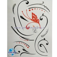 استیکر تزئینی پیچک پروانه کد 103