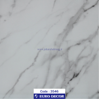 دکوری‏ ‏طرح‏ ‏سنگ‏ سفید مرمری رگه طوسی مات‏ ‎‏یورودکور  ‏‏کد 3546