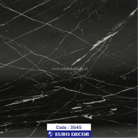دکوری‏ ‏طرح‏ ‏سنگ‏ مشکی رگه سفید مات‏ یورو دکور ‏‏کد 3545