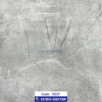 دکوری‏ ‏طرح‏ ‏سنگ‏ برجسته مات طوسی روشن رگه مشکی یورودکور ‏‏کد 3537