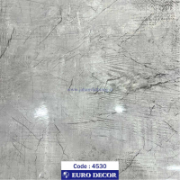 دکوری طرح سنگ ساده هایگلاس طوسی روشن 60c*25 یورودکور چین کد4530