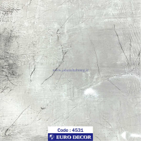 دکوری طرح سنگ ساده هایگلاس طوسی روشن60c*25 یورودکور چین کد 4531