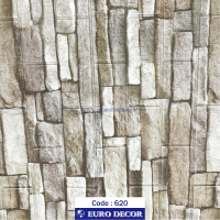 دیوارپوش‏ ‏فومی‏ ‏طرح‏ ‏آجر‏ ‏یونانی ‎قهوه‌ای روشن ‎یورو دکور‏ ‎کد ‎DF-620