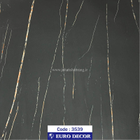 دکوری‏ ‏طرح‏ ‏سنگ‏ ساده مات مشکی رگه سفید آجری یورو دکور ‏‏کد 3539