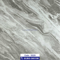 دکوری‏ ‏طرح‏ ‏سنگ‏ مات سفید رگه طوسی یورودکور  ‏‏کد 3529