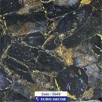 دکوری‏ ‏طرح‏ ‏سنگ‏ آبی رگه طلایی هایگلاس‏ ‎‏یورو دکور‏ ‏‏کد 3549